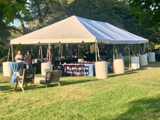 20'x40' Tent, Mahogany Resin Chairs