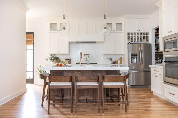 Warm tone kitchen with island