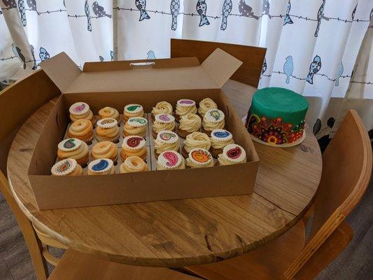 Orange vanilla cupcakes, butterscotch cupcakes, lemon cake