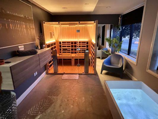 New Clearlight Sanctuary Y 4 Person Infrared Sauna & Cold Plunge Private Room