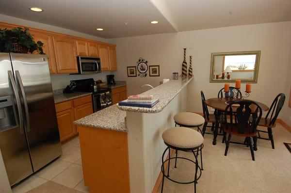 Typical kitchen area 1 bedroom Condo