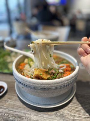 bo kho with rice noodles