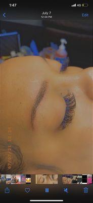 Micro-bladed Eyebrows with Hybrid Eyelash Extensions