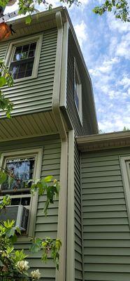 A new downspout system entirely done by us!