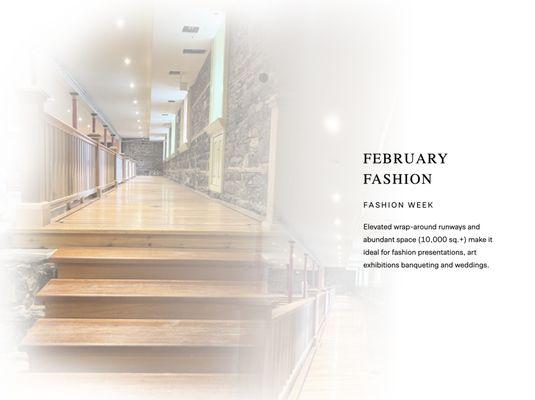 We are booking February for fashion week in New York City