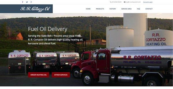 Website for R. R. Cortazzo Oil in Pen Argyl, PA - https://rrcortazzooil.com