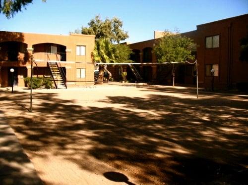 Sand volleyball court