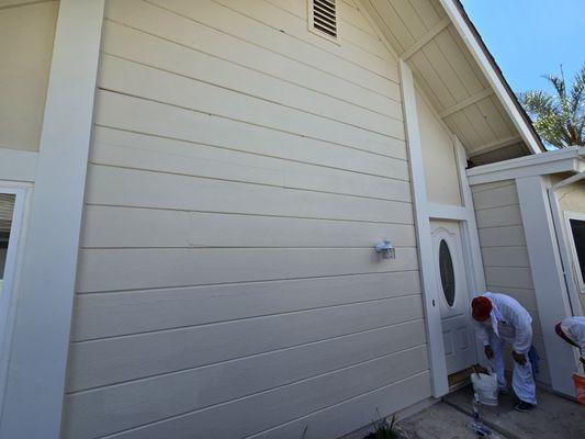 After exterior home paint.