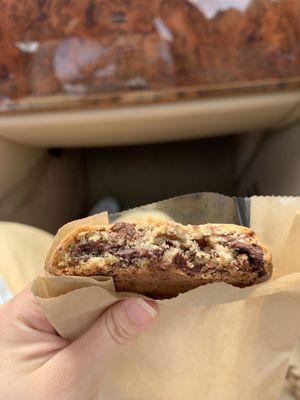 Chocolate chip cookie: packed with chocolate chips