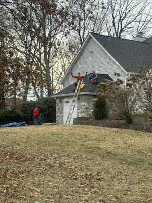 Roofers posing for the camera