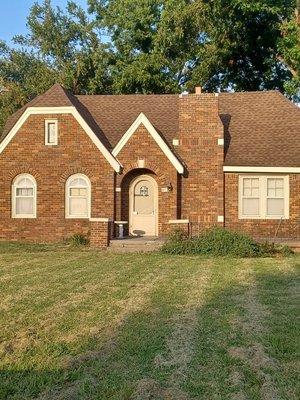 Masonry restored on this home in shawnee.