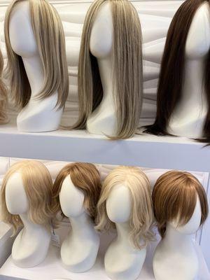 SPOTLESS selection of wigs! This is just a smidge of what is available!