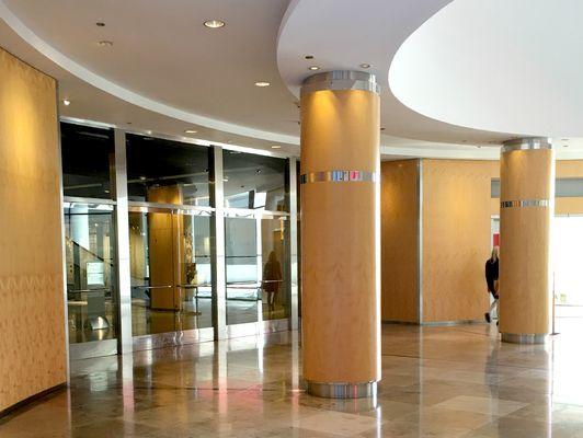 Modern Office Lobby Wood Construction Services