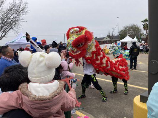 LNY performance by Teo Chew Temple Unicorn Lion & Dragon Dance team (2024)