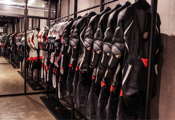 Rows and rows of Race Suits