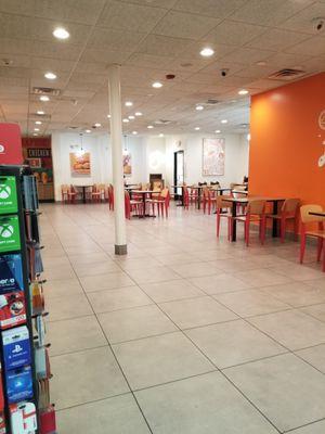 Popeye's chicken restaurant attached to store