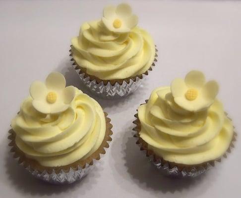 Lemon Drop - our lemon curd filled butter cake  topped with buttercream made with freshly squeezed lemon juice and zest.