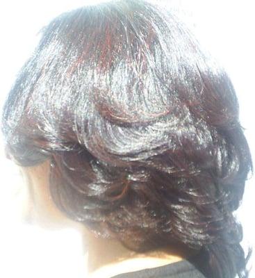 Cut, Press & Curl with a Cellophane (semi permanent color)