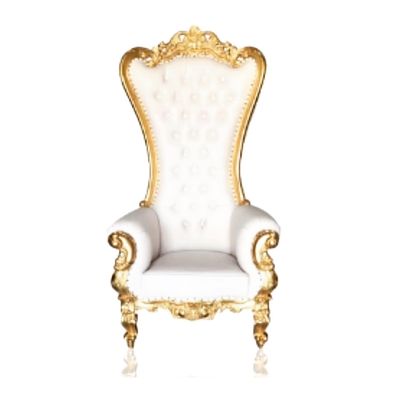 Gold and White Throne Chair