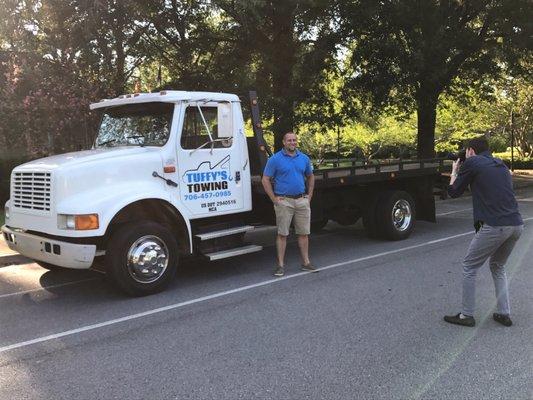 Jason from Tuffy's Towing  is super nice and will take care of your vehicle!