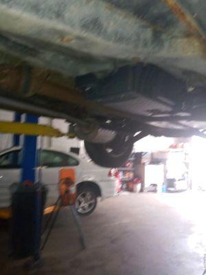 Customer stated their exhaust was broken in two pieces, we got them back on the road with a new exhaust.