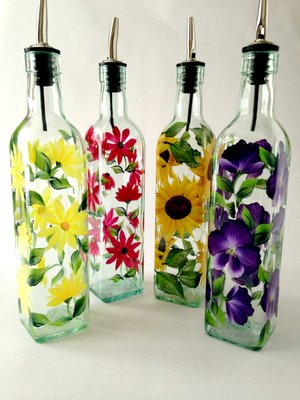 Colorful Olive Oil Dispensers are a wonderful hostess gift!