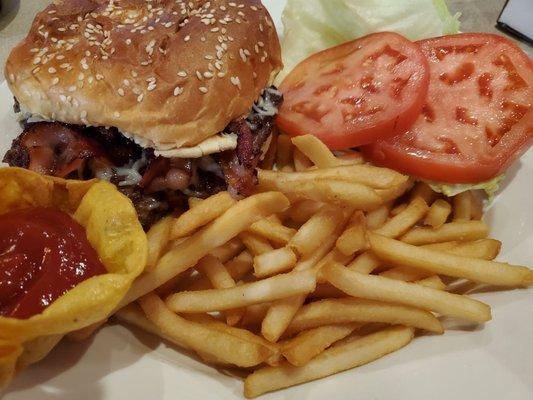 Mexican cheeseburger - minus jalapeños, avocado, and yellow American cheese