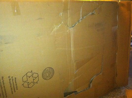 Damaged box.