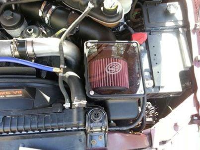 S&B air intake on a Ford 6.0