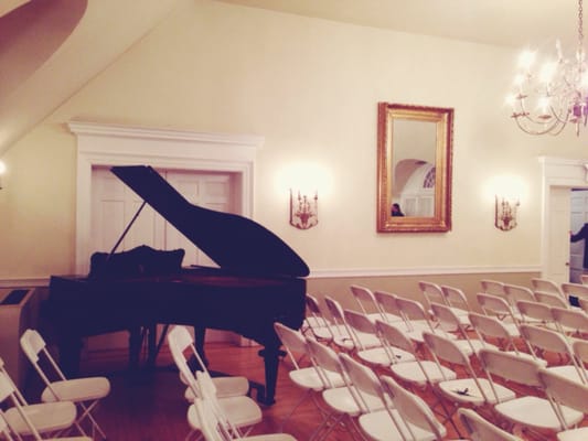 Beautiful room for a wedding ceremony, piano recital, or special ceremony.