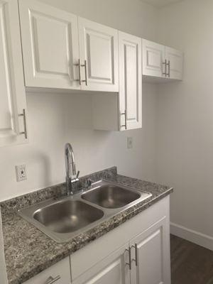 New sink and faucet installation