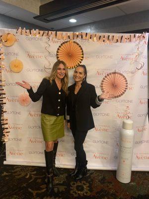 Continuing educate at the Glytone/ Avene Event with Michelle