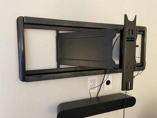 Extended tv wall mount bracket