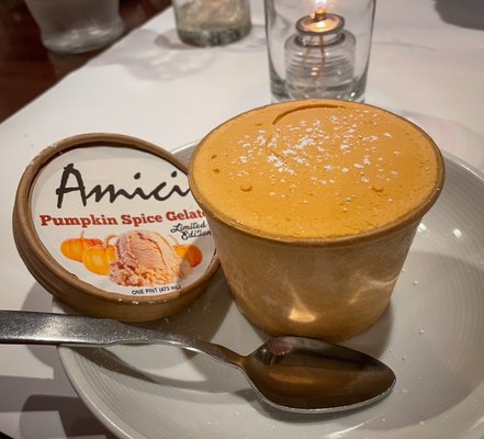 Half Pint of Amici Gelato (Seasonal Pumpkin Spice)