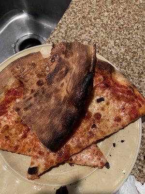 Charred pizza