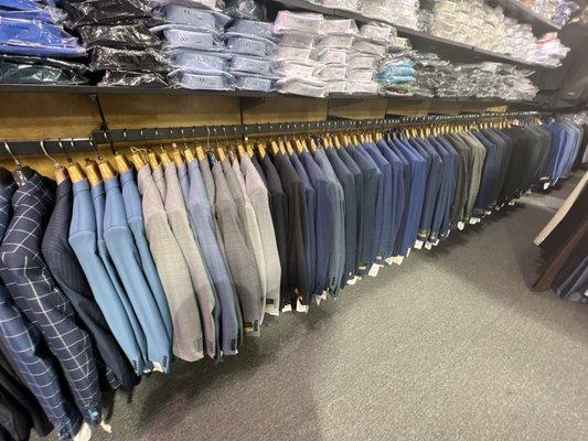 Great selection of jackets, pants, suits, etc