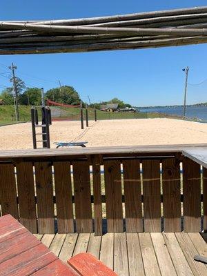 Beach volleyball court