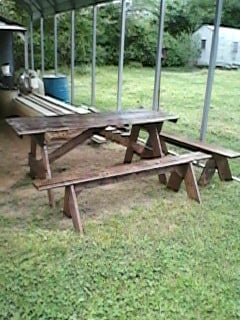 Picnic Table (with seperate benches, 2012)