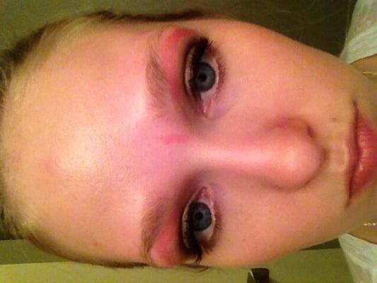 Got my eyebrows waxed by Lauren and my skin was torn off