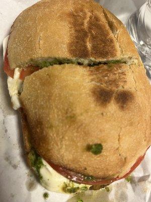 Fresh mozzarella sandwich