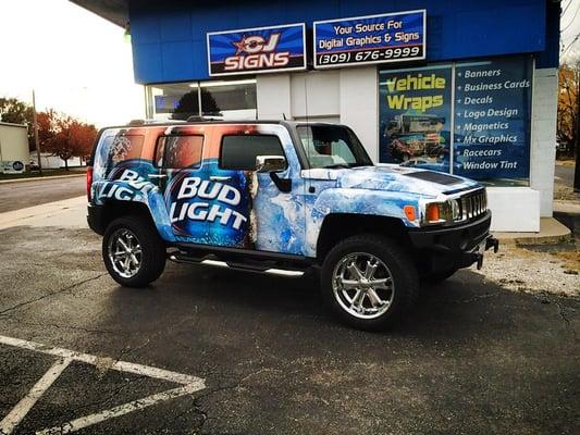 Hummer H3 Wrap - Bud Light Graphics