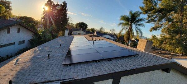 6.0 Kw Roof mount solar system Mission Hills CA