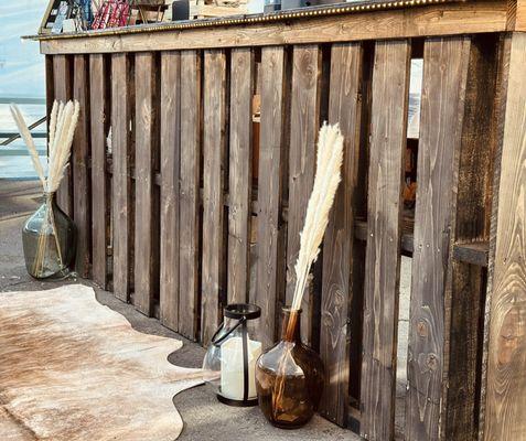 Rustic Coffee Bar made with Naranjo Pallets.