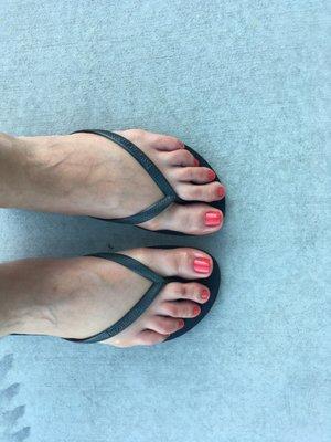 Another great pedi by Lori! She knows how to shape nails.