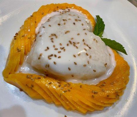 Mango with Sweet Rice pudding