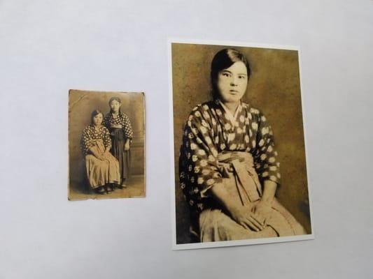 We specialize in photo restoration and enlargements!