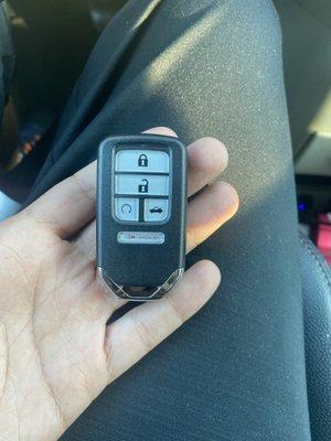 Honda proximity remote