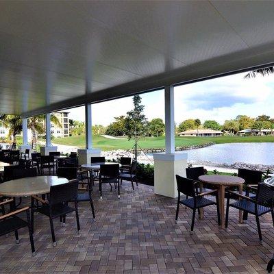 The Patio over looking the 18th Hole