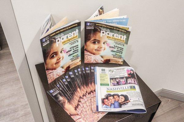 Next time you see the Nashville Parent magazine in Spanish be sure to pick it up! See us on page 8  #NashvilleDC #NashvilleDentist #Denta