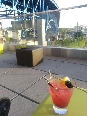 Blueberry Fizz on the Terrace